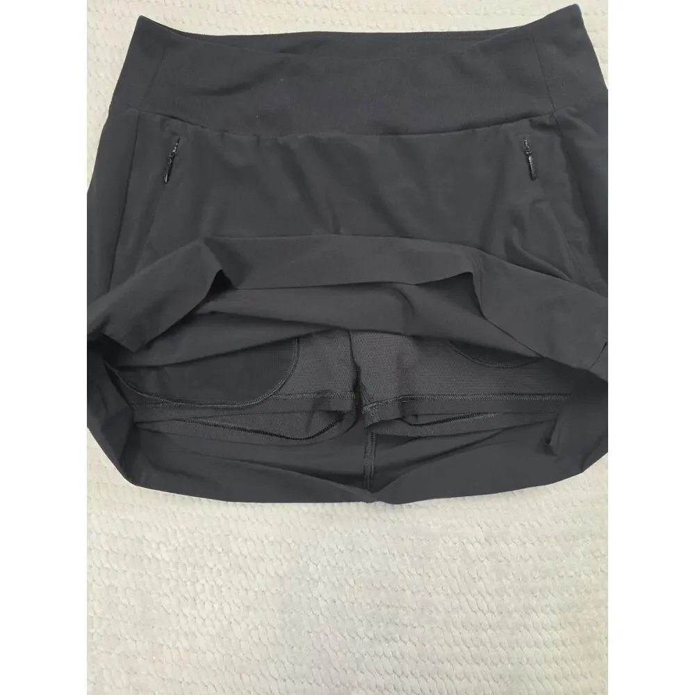 Athleta Skirt Womens 6 Black Soho Skort Skirt Pickleball Tennis Athleisure